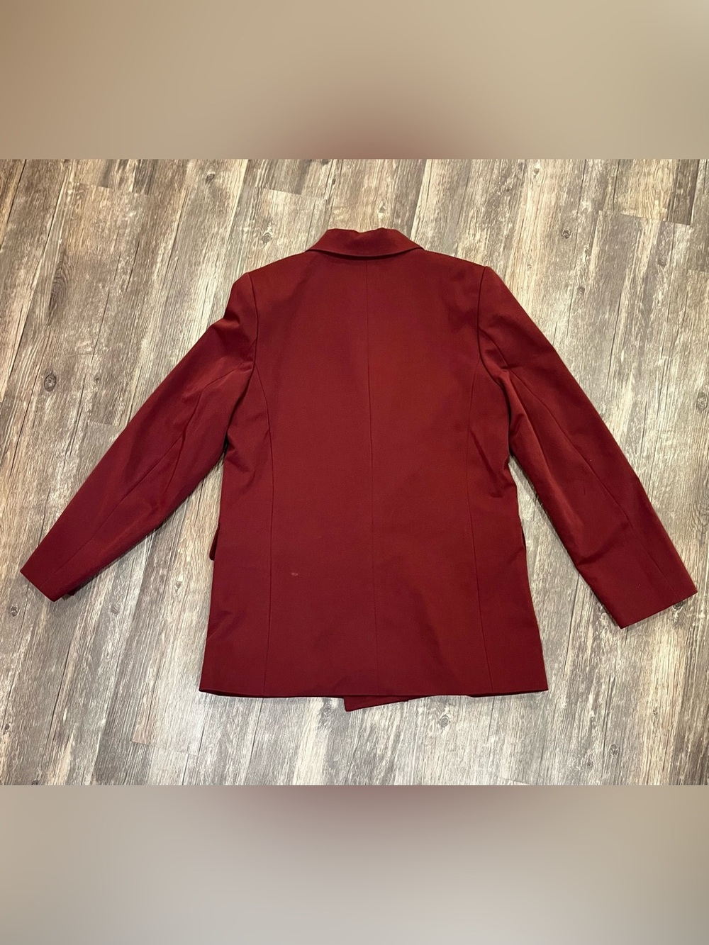 H&M Burgundy Double Breasted Blazer Women’s Small NWT Tailored Jacket - Picture 4 of 7